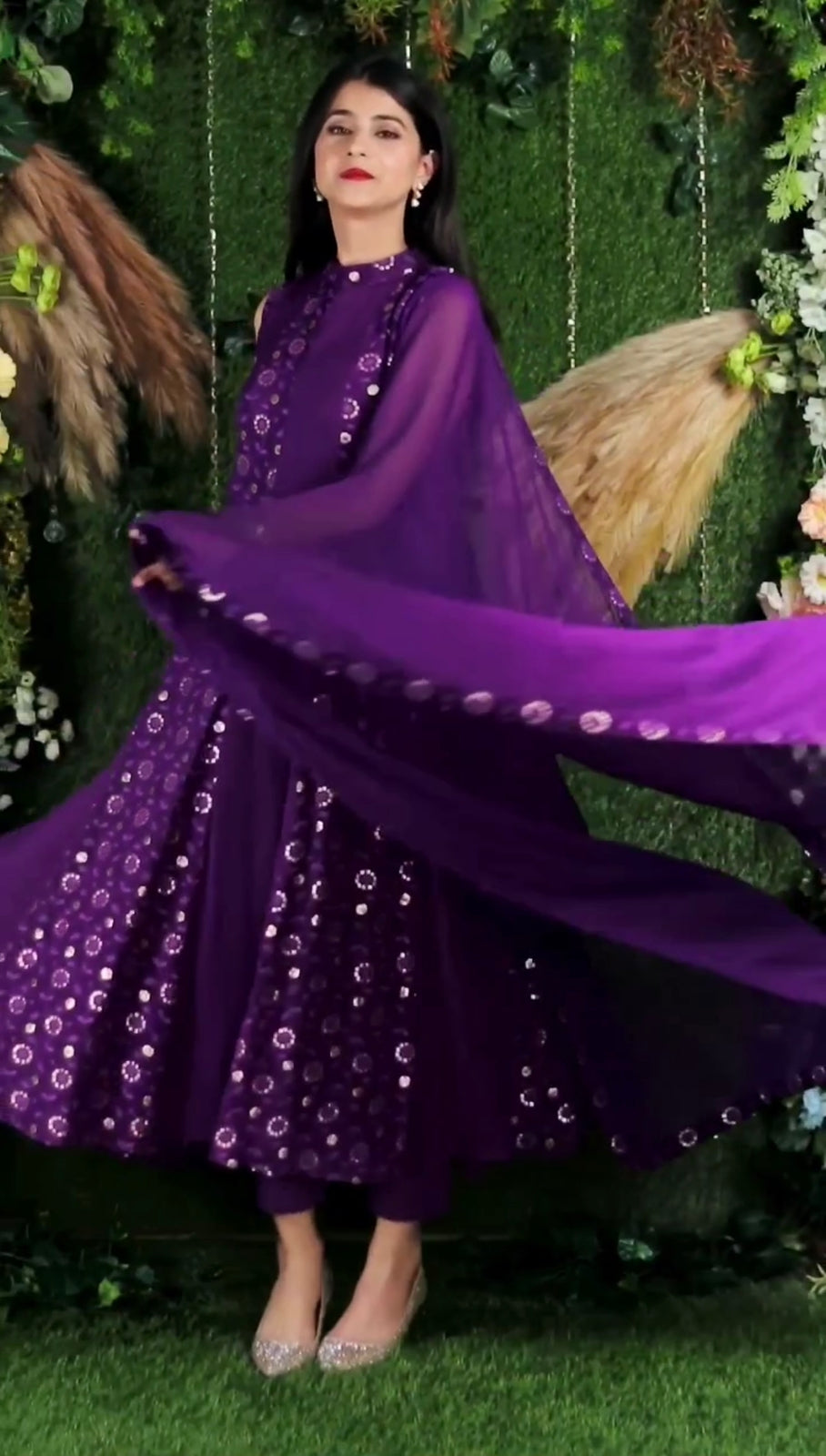 Purple Color Heavy Designer Salwarsuit Buy Online - Joshindia