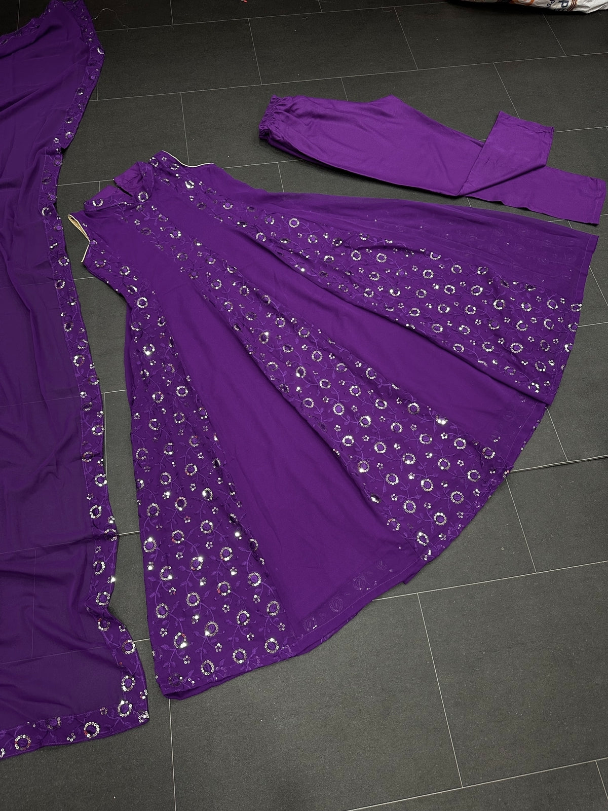 Purple Color Heavy Designer Salwarsuit Buy Online - Joshindia