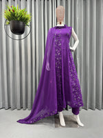 Purple Color Heavy Designer Salwarsuit Buy Online - Joshindia