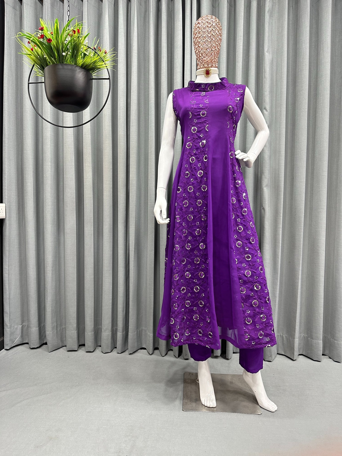 Purple Color Heavy Designer Salwarsuit Buy Online - Joshindia