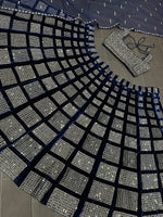 Buy Trendy Velvet Navy Blue Lehenga Choli Online in India - Joshindia