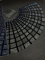 Buy Trendy Velvet Navy Blue Lehenga Choli Online in India - Joshindia