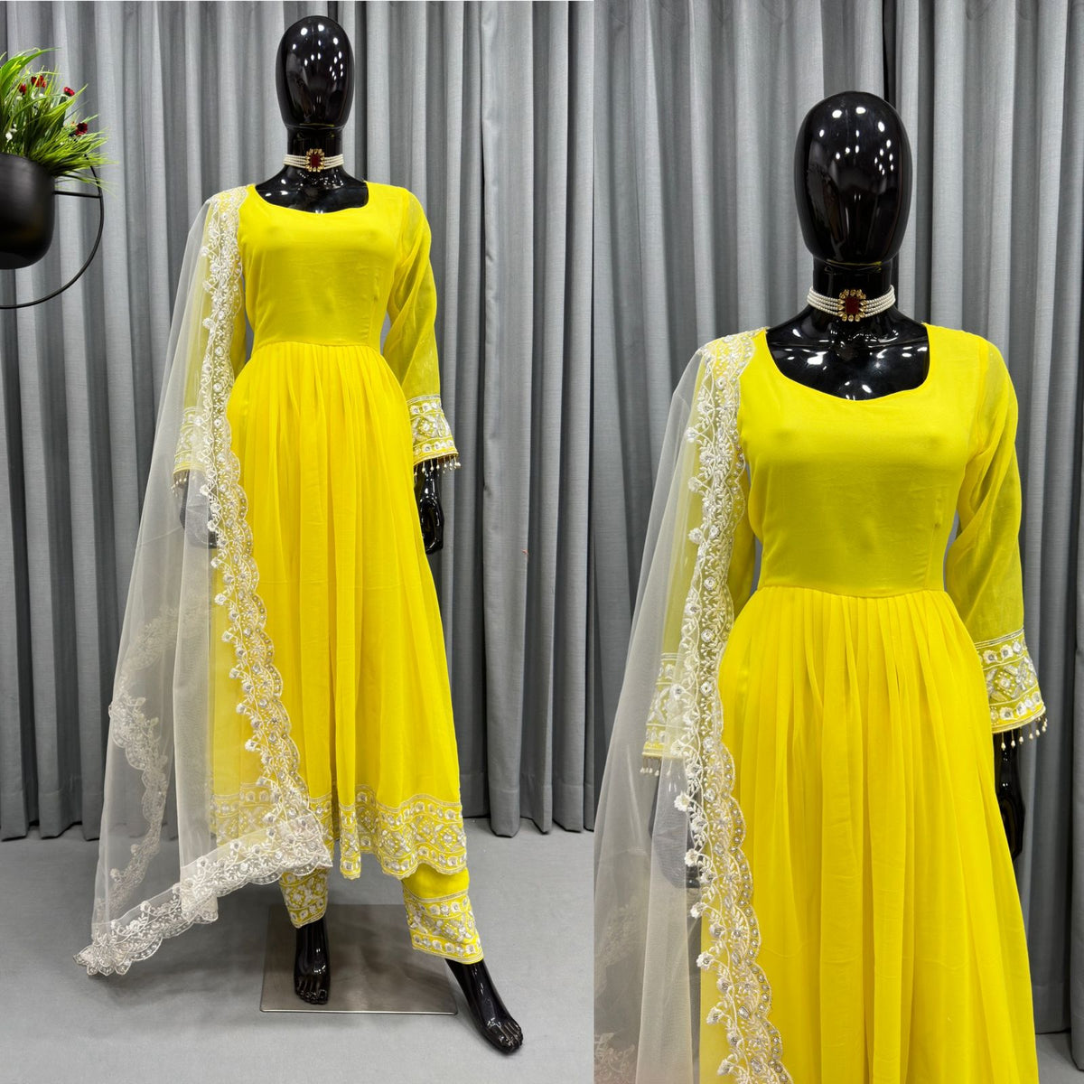 Trendy lucknowi style kurta set for stylish look - Joshindia