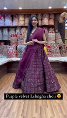 Buy Trendy Velvet Lehenga Choli At Affordable Price - Joshindia