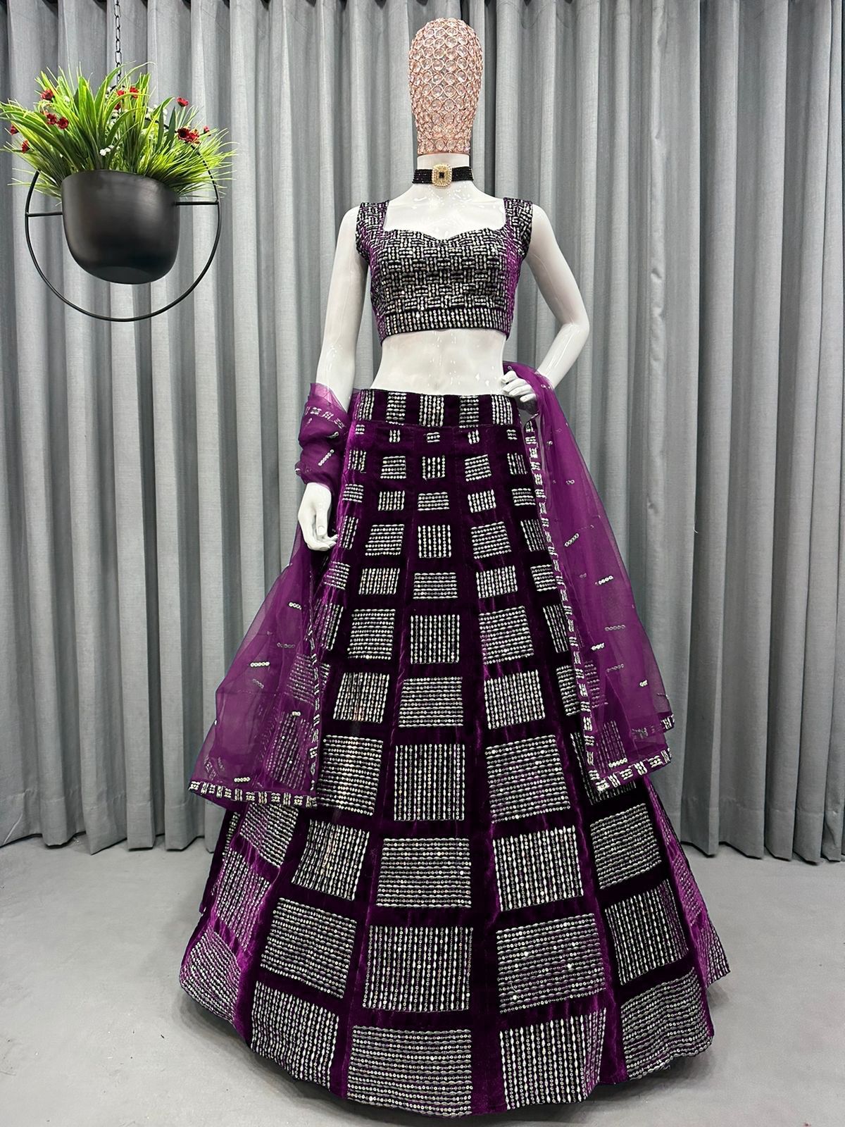 Buy Trendy Velvet Lehenga Choli At Affordable Price - Joshindia