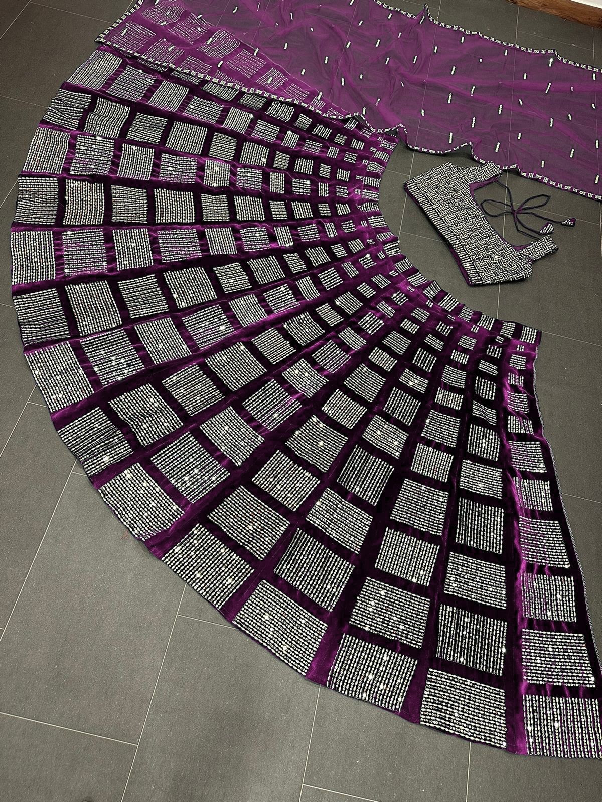 Buy Trendy Velvet Lehenga Choli At Affordable Price - Joshindia