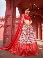 Beautiful Red designer lehenga for Stylish Looks buy It Now - Joshindia