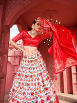 Beautiful Red designer lehenga for Stylish Looks buy It Now - Joshindia