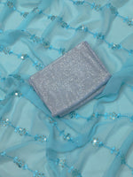 Amazing Sky Blue Color Designer Sequence Saree Buy Now - Joshindia