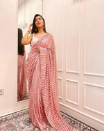 Buy Most Trending Pink Color Sequence Saree At Affordable Price - Joshindia