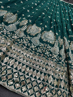 Green Color Designer Sequence Work Lehenga Choli - Joshindia