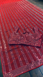 Buy Red Color Georgette Designer Saree Online - Joshindia