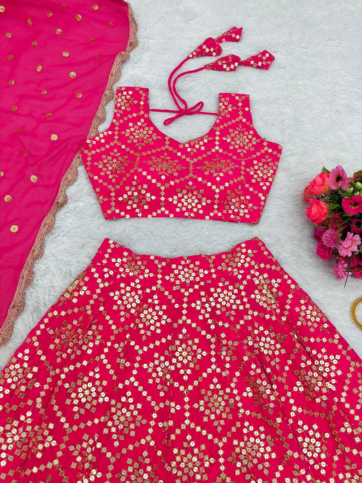 Buy Trending Pink Color Heavy Designer Lehenga Choli