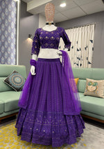 Buy Trending Purple Designer Lehenga Choli Online At Joshindia - Joshindia