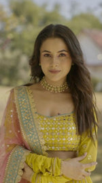 Yellow Color Lehenga Choli For Wedding Look - Joshindia