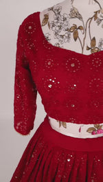 Trendy red color sequence lehenga choli buy now