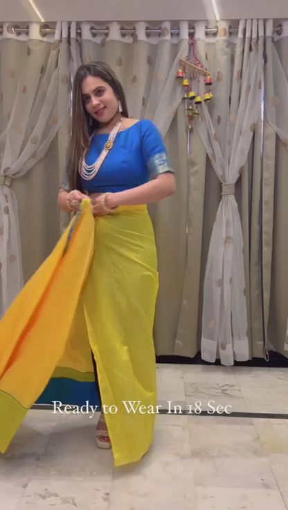 South Yellow Ready To Wear Saree