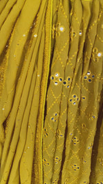 Beautiful yellow mirror work lehenga choli