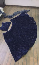 Blue color designer sequence work lehenga choli