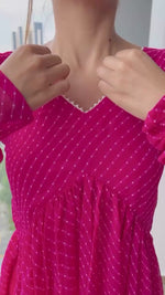 Pink Georgette Designer Kurta Set