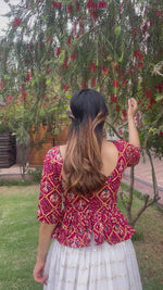 Amazing Red Color Designer Jacket Lehanga Choli