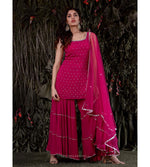 Pink color trending georgette sharara suit buy now - Joshindia