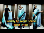 Heavy sky blue color Ready To Wear Saree at affordable rate