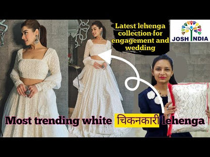 White color designer lehenga choli for amazing looks