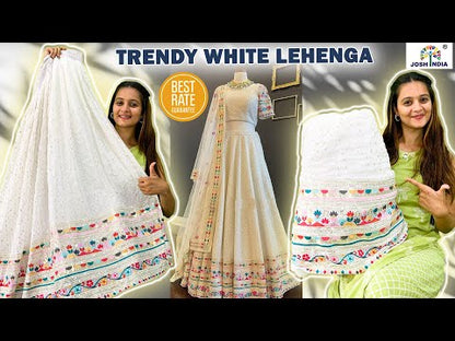 New Designer Lehenga Choli  In White Color Buy Now