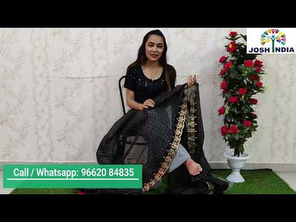 buy black chanderi cotton saree online