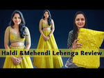 Green color heavy designer lehenga choli for mehendi function
