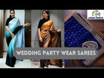 Gorgeous blue and yellow color saree for partywear look