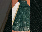 Green Color Designer Mirror work Lehenga Choli for Wedding and reception