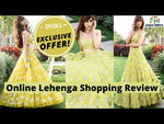 Trendy yellow color ruffle lehenga choli for wedding function