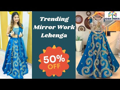Buy turquoise blue color latest designer lehenga choli for wedding
