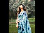 Heavy blue color sequins Work Saree buy now