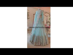 sky color net designer lehenga choli