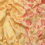 cream color silk jacquard saree - Joshindia