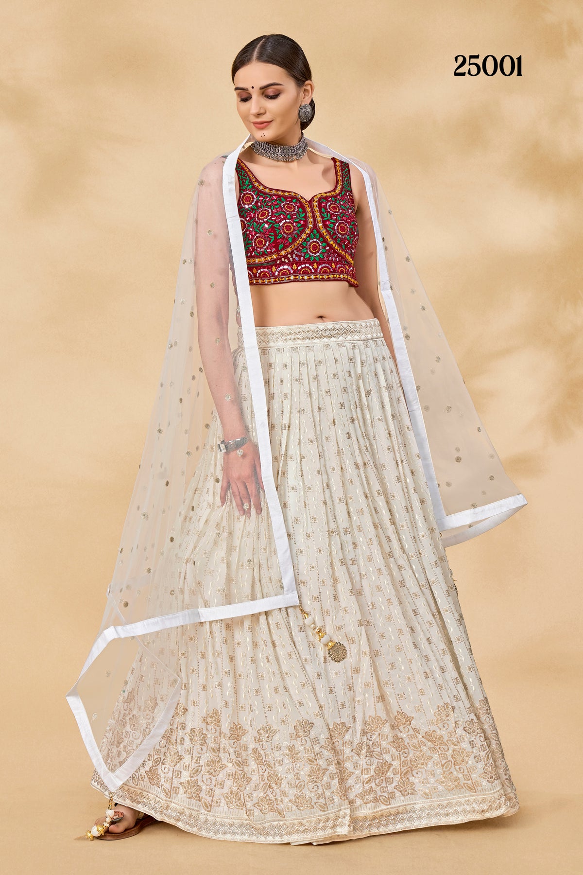 Trendy White Color lehenga choli Buy Now - Joshindia