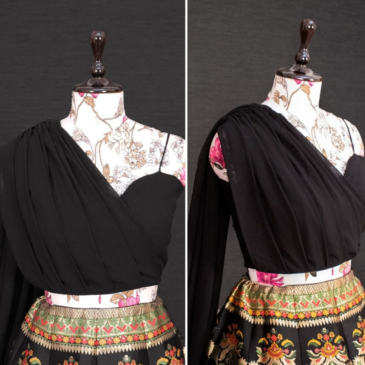 Pure traditional Looks Barcode designer Lehenga choli - Joshindia