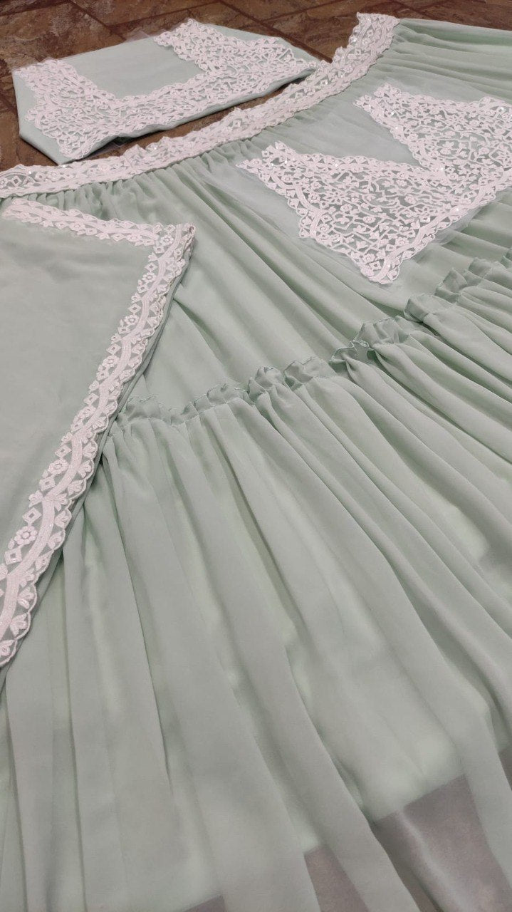 Trending Light Green Color Lehenga Choli For Wedding - Joshindia