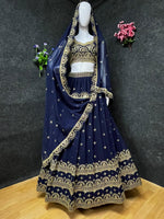 Trending Blue Color Lehenga Choli For Wedding - Joshindia