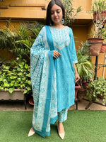 New Sky Blue Color Kurta Set Buy Now - Joshindia