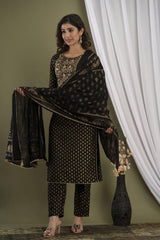Premium Rayon Fabric Heavy Embroidery With Foil Mirror Work - Joshindia