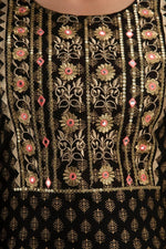 Premium Rayon Fabric Heavy Embroidery With Foil Mirror Work - Joshindia