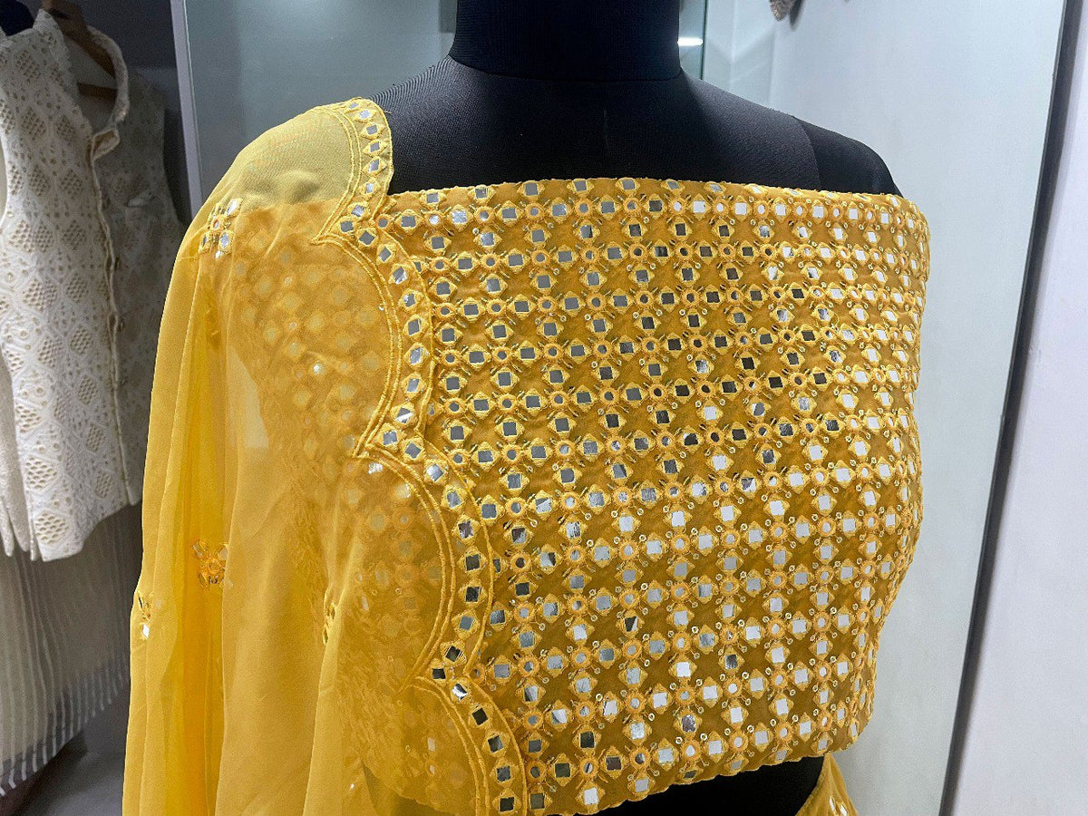 Beautiful Yellow Lehenga choli For Wedding Buy Now - Joshindia