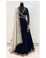 Beautiful Navy Blue Lehenga choli For Wedding Buy Now - Joshindia