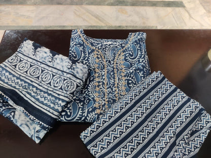 Shop our latest collection of a cotton suit set with cotton dupatta 💗