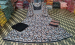 Premium pure Reyon print full flair Anarkali kurti withpant paired up with malmal dupatta - Joshindia