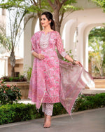 heavy Beautiful Reyon Print Kurti With Pant WiTH chanderi dupatta - Joshindia